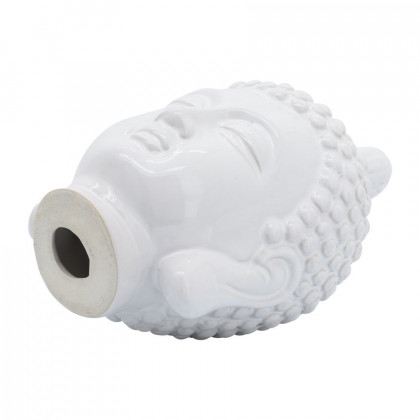 Sagebrook 10" Ceramic Buddha Head - White