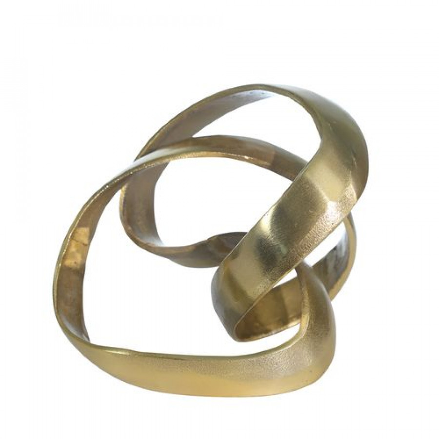 Sagebrook 7" Aluminum Knot Sculpture - Gold