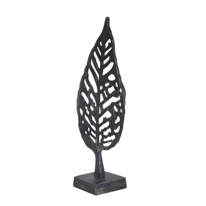 Sagebrook - 18" Aluminum Leaf On Stand in Black Antique