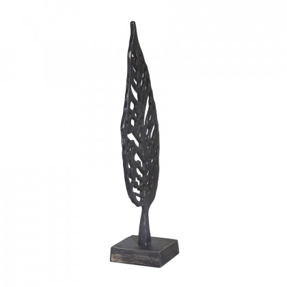 Sagebrook - 18" Aluminum Leaf On Stand in Black Antique