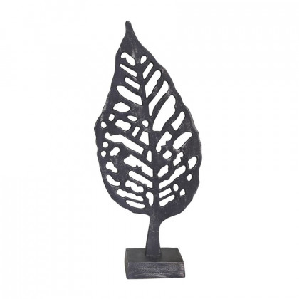 Sagebrook - 18" Aluminum Leaf On Stand in Black Antique