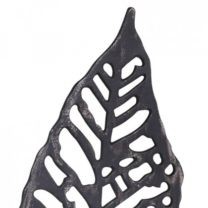 Sagebrook - 18" Aluminum Leaf On Stand in Black Antique