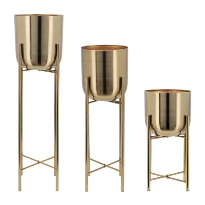 Sagebrook - 10" Ceramic Planter On Stand With Dots