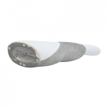 Sagebrook 24" Ceramic Twisted Vase - White/Silver