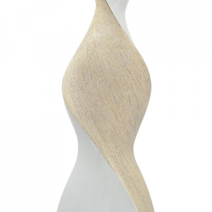 Sagebrook 24" Ceramic Twisted Vase - White/Gold