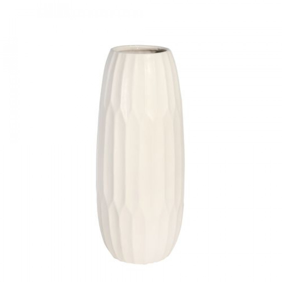 Sagebrook 14" Ceramic Vase - White