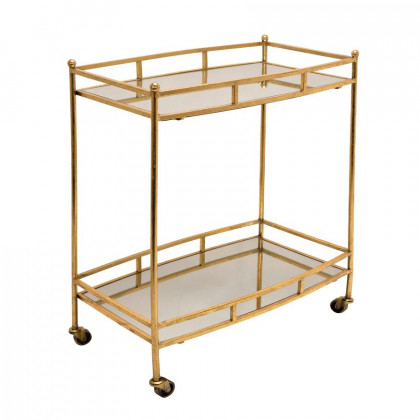 Sagebrook - Wood Gold Leaf Top Side Table