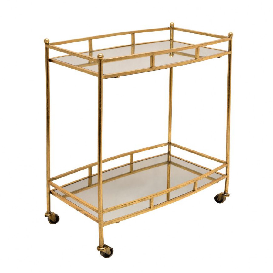 Sagebrook Two Tier Metal Bar Cart - Gold