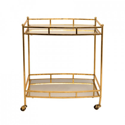 Sagebrook - Wood Gold Leaf Top Side Table