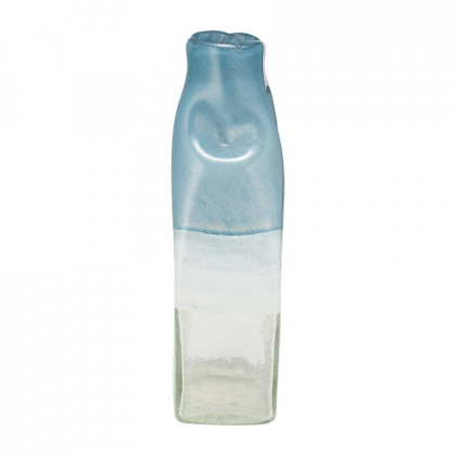 Sagebrook 13" Glass Bottle Vase - Delft
