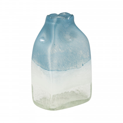 Sagebrook 10" Glass Bottle Vase - Delft