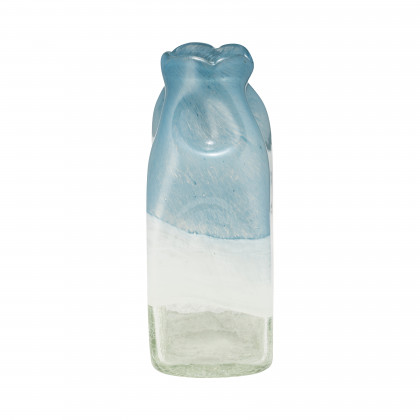 Sagebrook 10" Glass Bottle Vase - Delft
