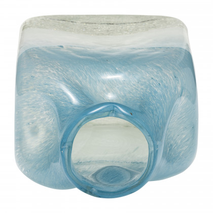 Sagebrook 10" Glass Bottle Vase - Delft