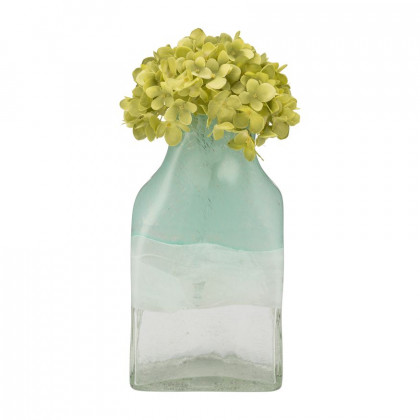 Sagebrook 13" Glass Bottle Vase - Aqua Haze