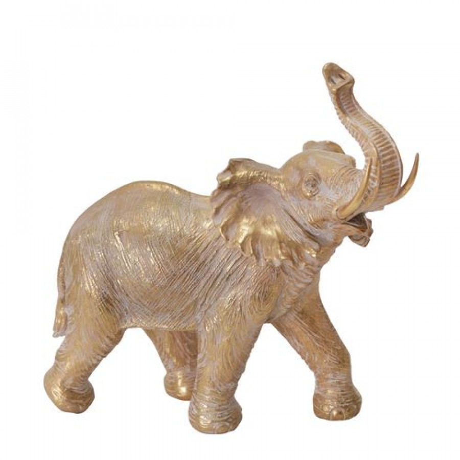 Sagebrook 12" Resin Elephant Decoration - Gold