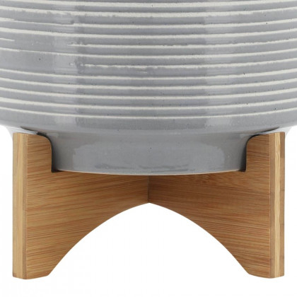 Sagebrook 10" Ceramic Planter On Stand - Gray