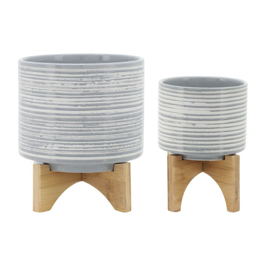 Sagebrook - 10" Ceramic Planter On Stand