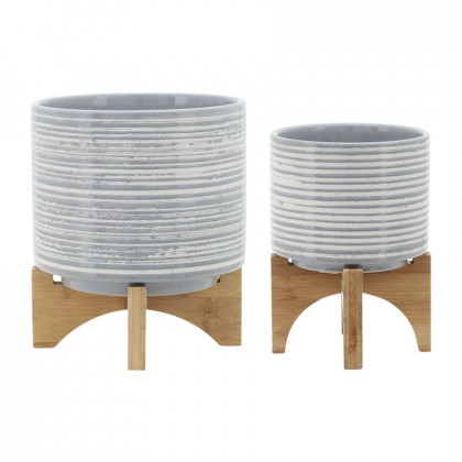 Sagebrook - 10" Ceramic Planter On Stand