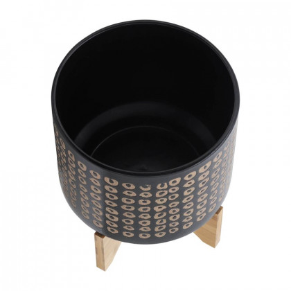 Sagebrook 10" Ceramic Planter On Stand - Brown