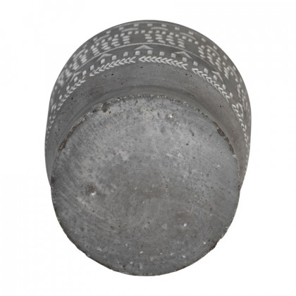 Sagebrook - 5" Tribal Pattern Planter With Saucer in Gray