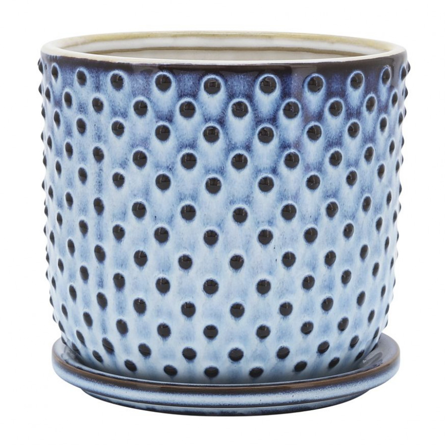 Sagebrook - 6" Ceramic Diamond Planter With Saucer
