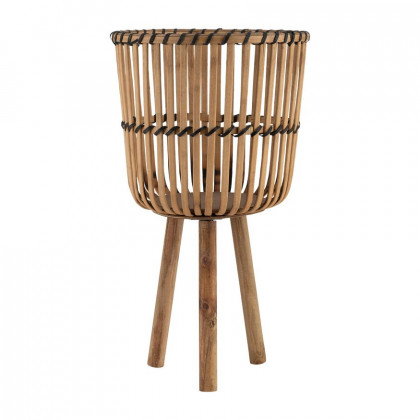 Sagebrook 11"/13"/15" Bamboo Footed Planters (Set Of 3) - Natural