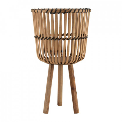 Sagebrook 11"/13"/15" Bamboo Footed Planters (Set Of 3) - Natural