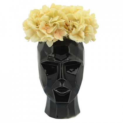 Sagebrook - 12" Ceramic Face Vase in Black