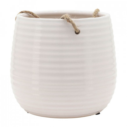 Sagebrook 6" Hanging Planter - White