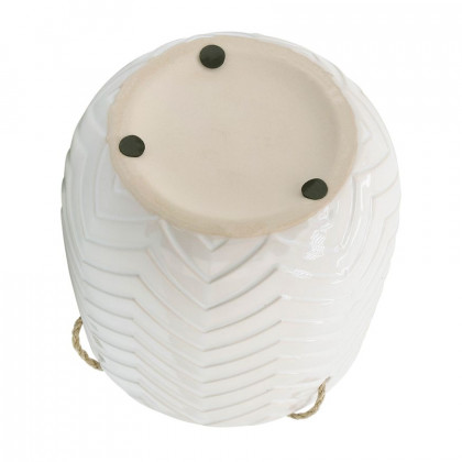 Sagebrook 6" Chevron Hanging Planter - White