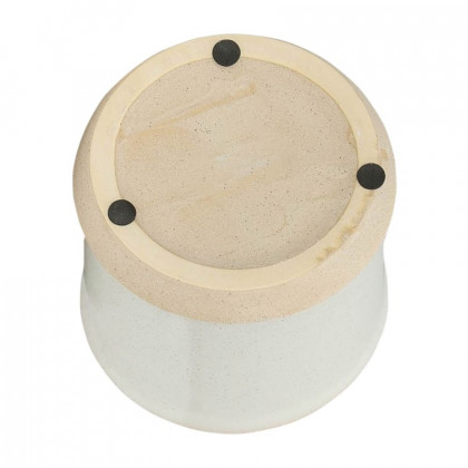 Sagebrook - 6"/8" Ceramic Planters With Saucer (Set Of 2) in Beige