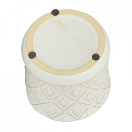 Sagebrook - 6"/8" Diamond Planters With Saucer (Set Of 2) in Beige