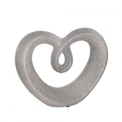 Sagebrook - 8" Ceramic Beaded Heart Accent