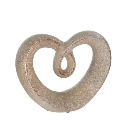 Sagebrook - 8" Ceramic Beaded Heart Accent