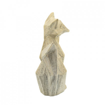 Sagebrook 10" Ceramic Beaded Fox Figurine - Champagne