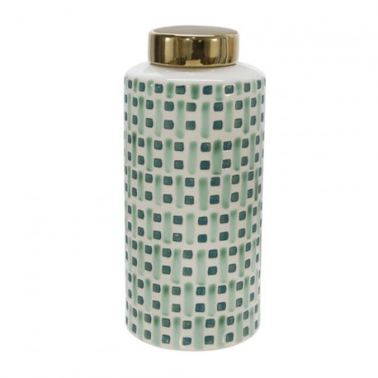 Sagebrook - 9" Ceramic Jar With Gold Lid