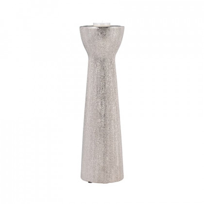 Sagebrook 14" Ceramic Bead Candle Holder - Silver