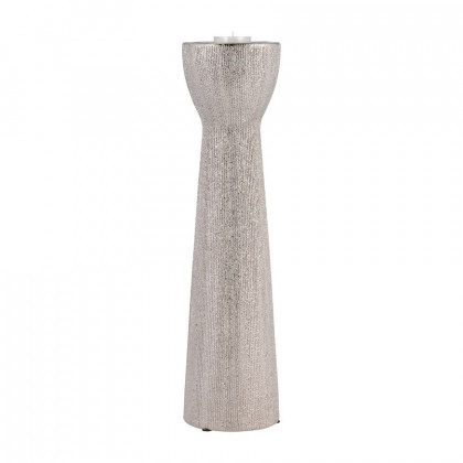Sagebrook 16" Ceramic Bead Candle Holder - Silver
