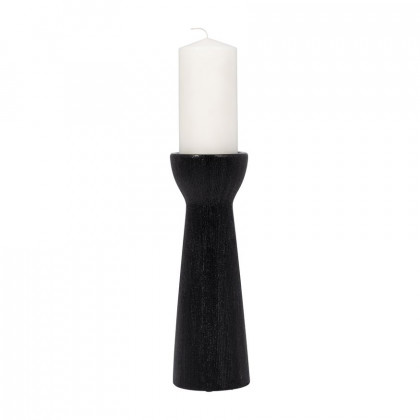 Sagebrook 12" Ceramic Bead Candle Holder - Black