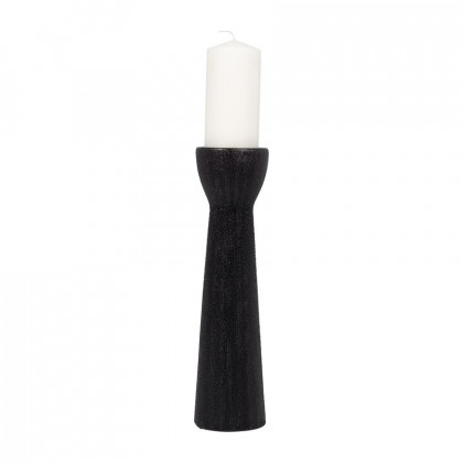Sagebrook 16" Ceramic Bead Candle Holder - Black