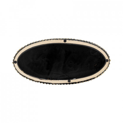 Sagebrook 14" Ceramic Beaded Vase - Black/Gold