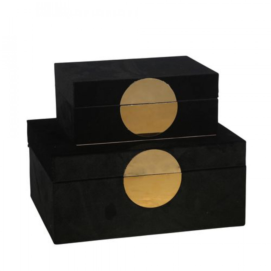 Sagebrook - Velveteen Jewelry Box (Set Of 2)