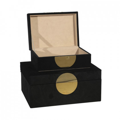Sagebrook - Velveteen Jewelry Box (Set Of 2)