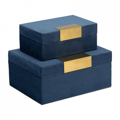 Sagebrook - Velveteen Jewelry Box (Set Of 2)