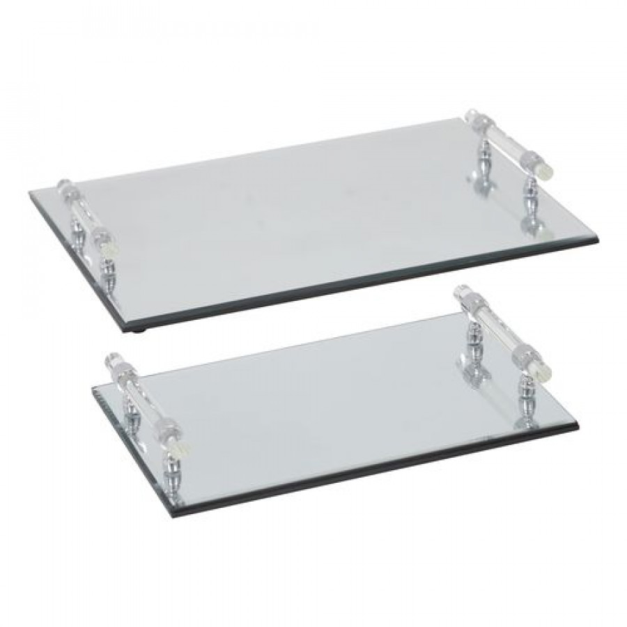 Sagebrook - Mirrored Trays (Set Of 2)
