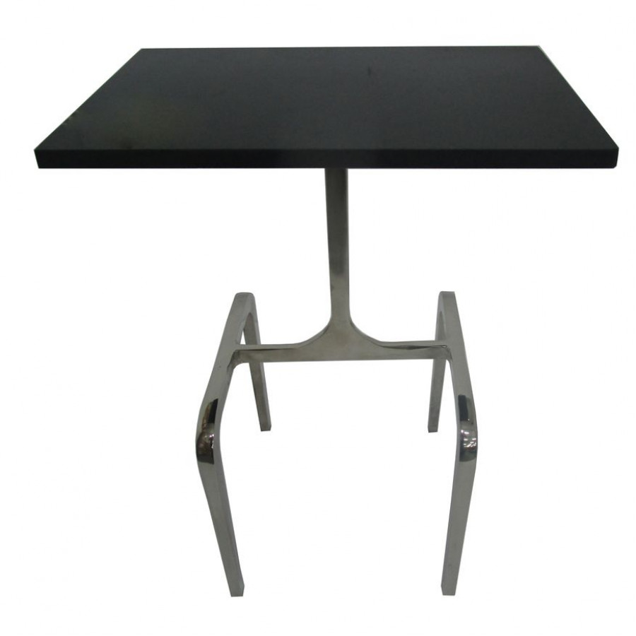 Sagebrook 4-Legged Marble Top Accent Table - Black