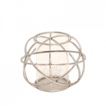 Sagebrook 6" Orb Candle Holders (Set Of 2) - Silver