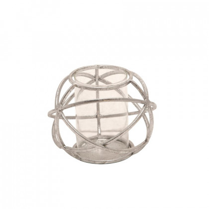 Sagebrook 6" Orb Candle Holders (Set Of 2) - Silver