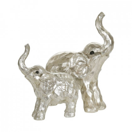 Sagebrook 8" Elephant Figurine - Silver