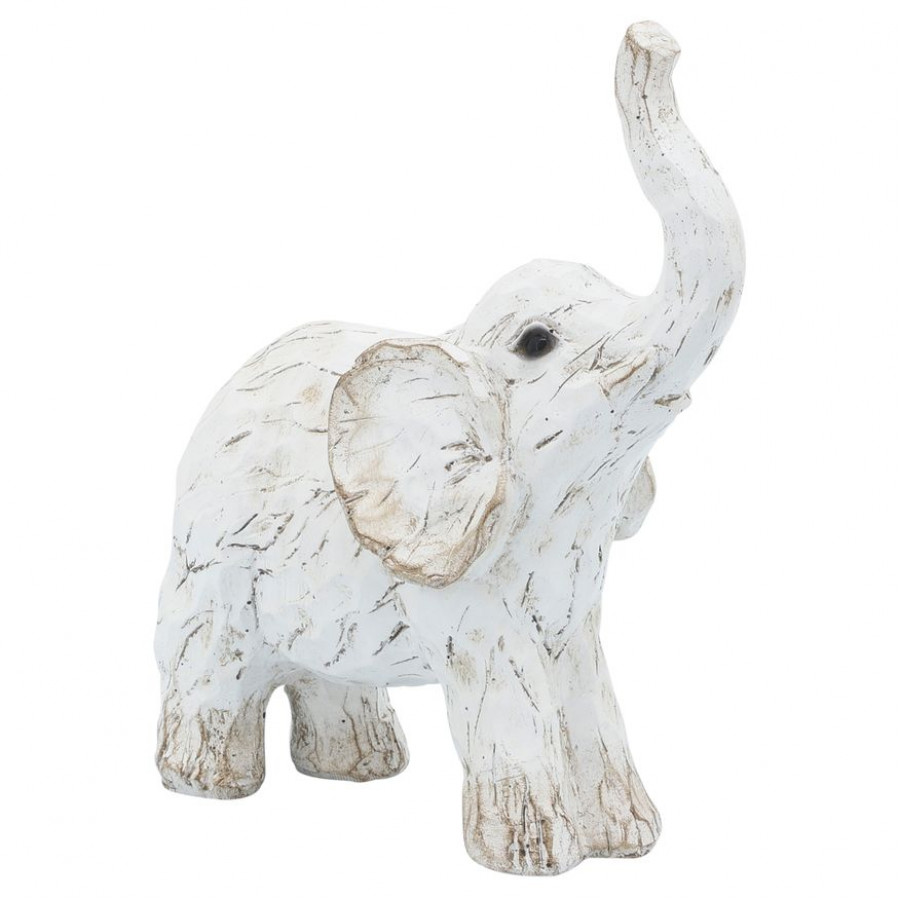 Sagebrook 11" Elephant Figurine - White